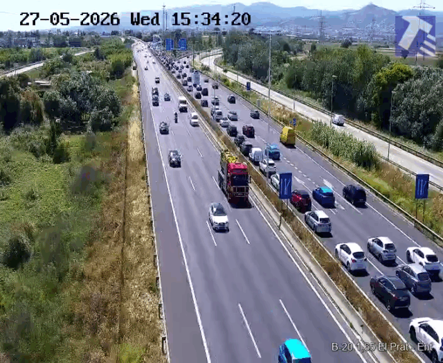 Retencions a la C-32 del Prat de Llobregat a Sant Boi de Llobregat en sentit Castelldefels